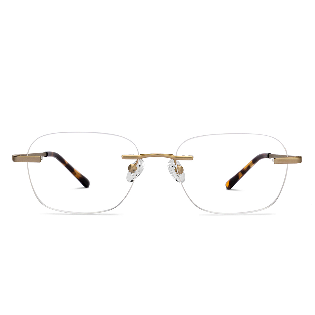 Vincent Chase Online Gold Rimless Round left side