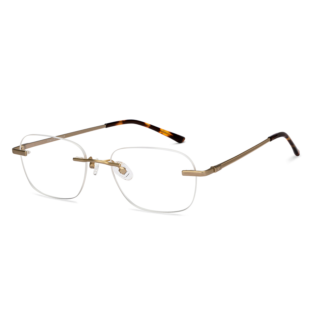 Vincent Chase Online Gold Rimless Round right side
