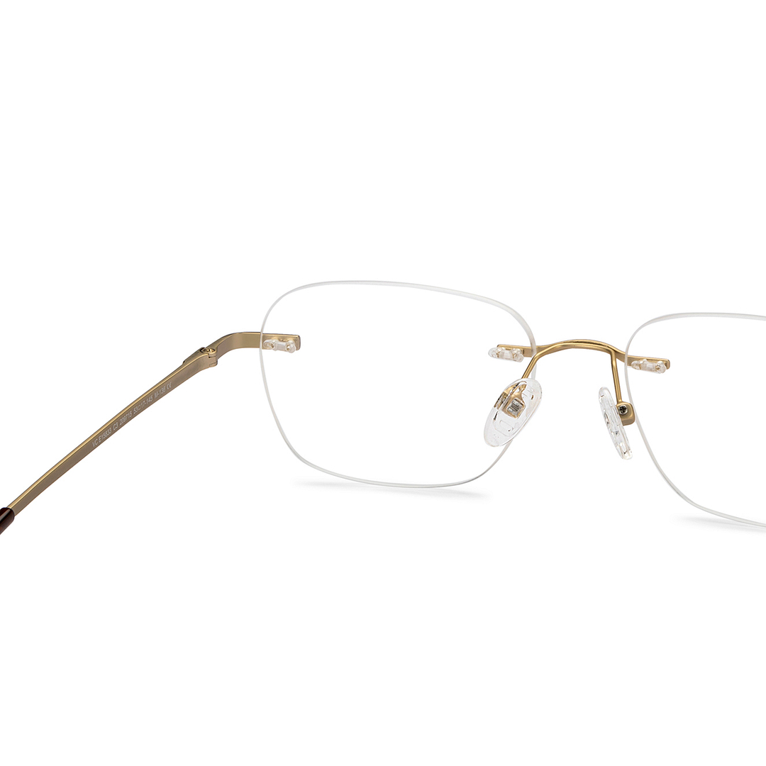 Vincent Chase Online Gold Rimless Round right side