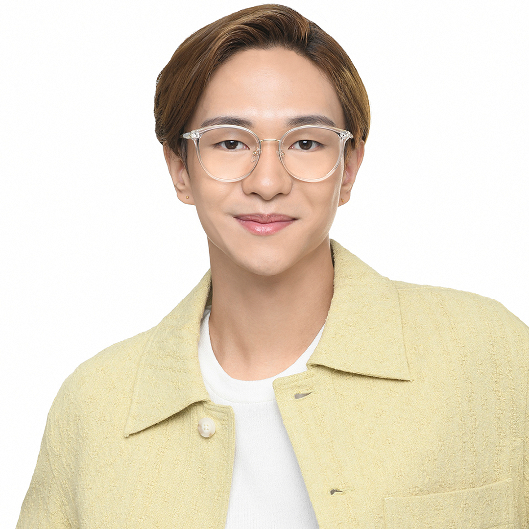 Vincent Chase Crystal Transparent Full Rim Cat Eye left side