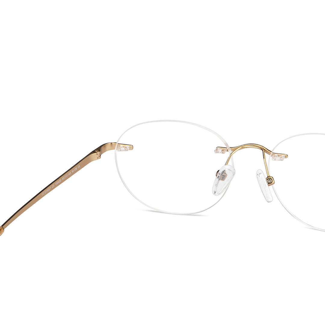 Vincent Chase Online Gold Rimless Round right side