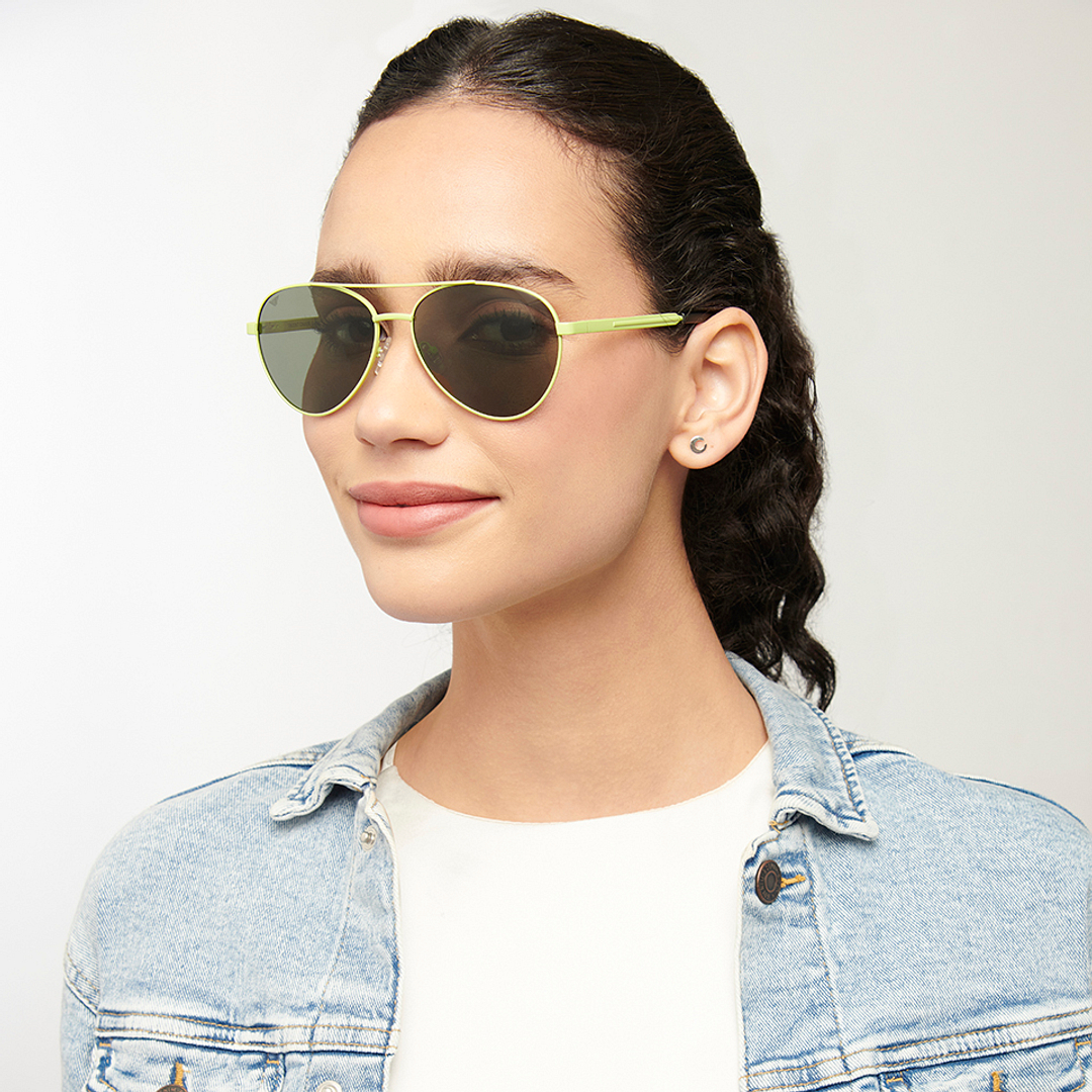Vincent Chase Online Green Full Rim Aviator right side