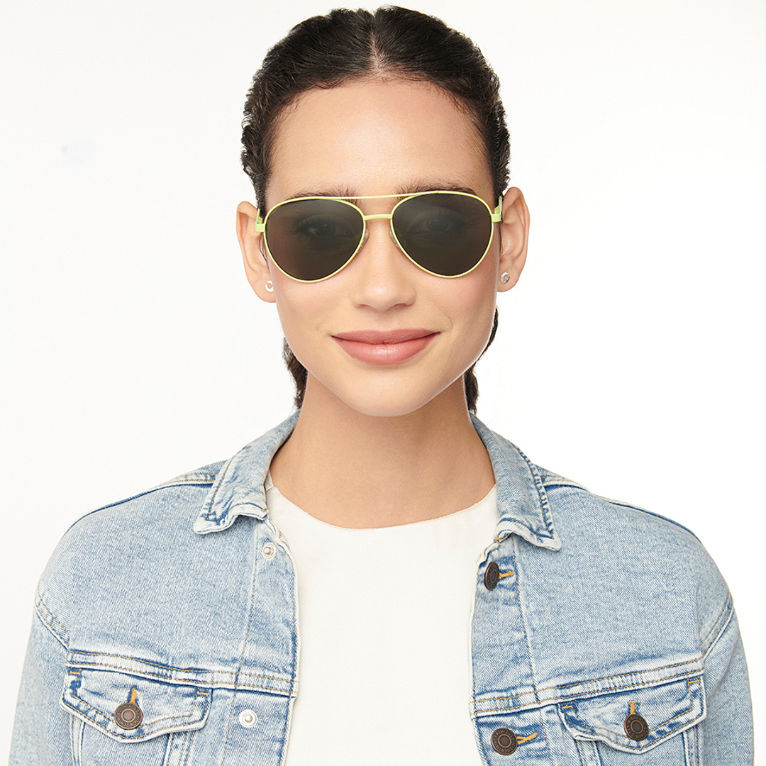 Vincent Chase Online Green Full Rim Aviator left side