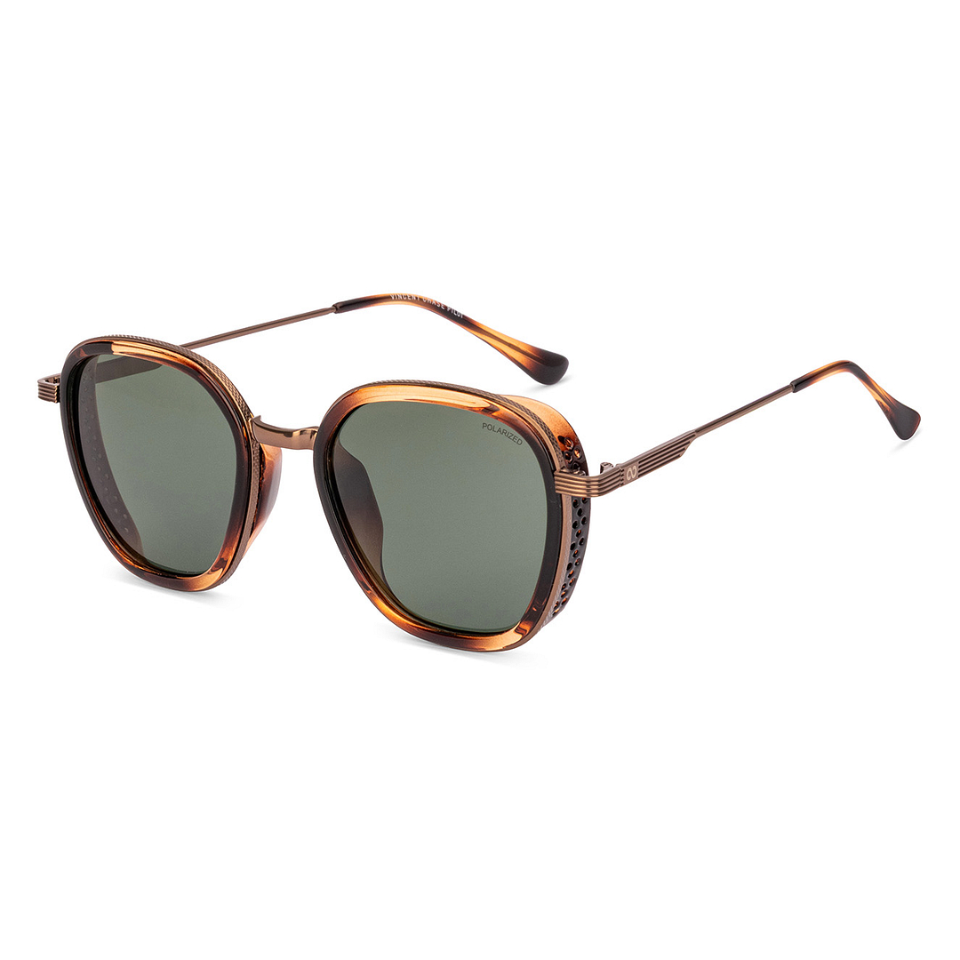 Vincent Chase Polarized Brown Full Rim Geometric left side