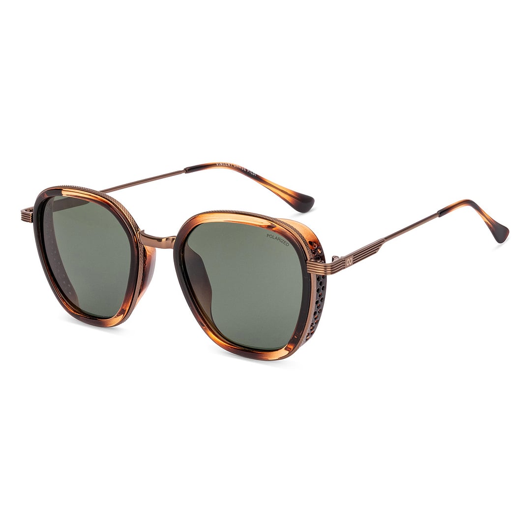 Vincent Chase Polarized Brown Full Rim Geometric left side