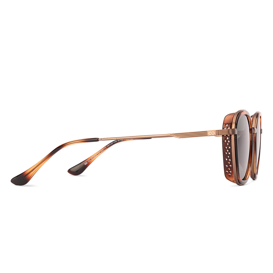 Vincent Chase Polarized Brown Full Rim Geometric left side
