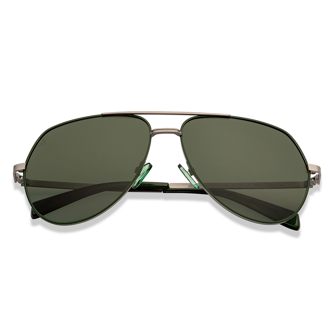 Vincent Chase Online Green Full Rim Aviator left side