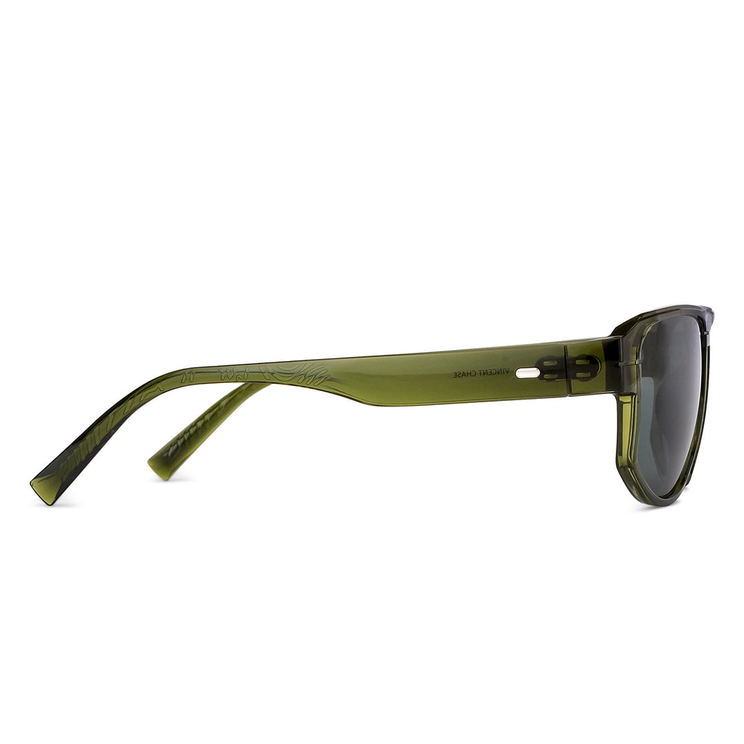 Vincent Chase Polarized Green Full Rim Square left side