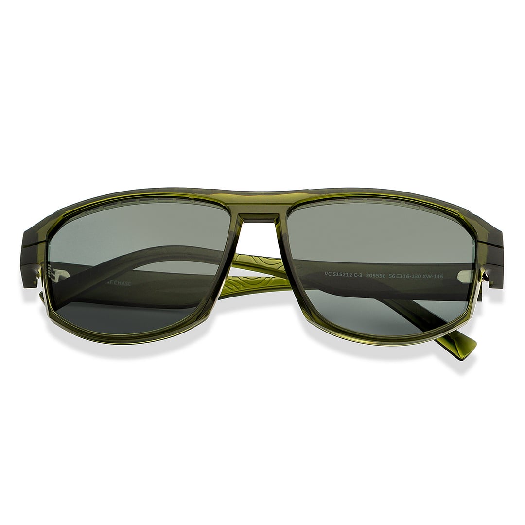 Vincent Chase Polarized Green Full Rim Square left side