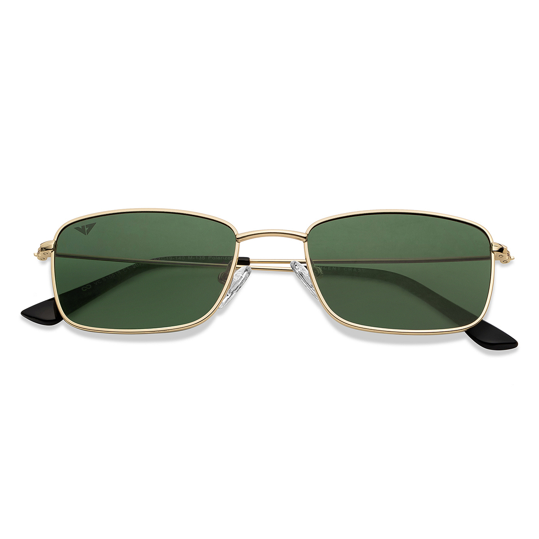 Buy Green Gold Full Rim Rectangle Square Vincent Chase K Pop-TR90