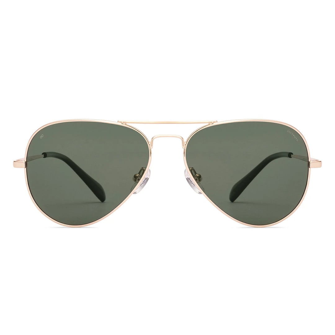 Vincent Chase Polarized Gold Full Rim Aviator right side
