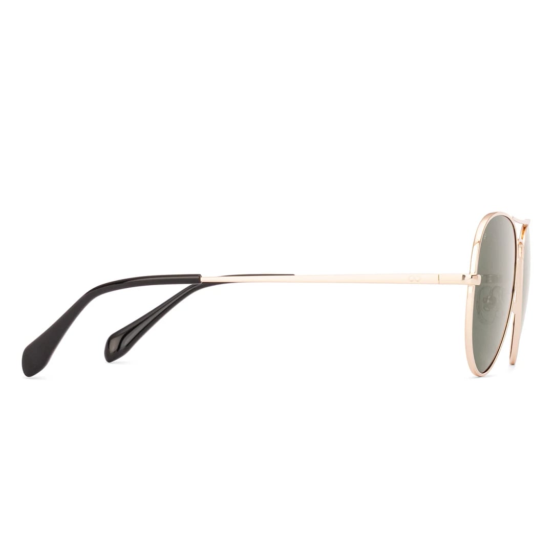 Vincent Chase Polarized Gold Full Rim Aviator left side