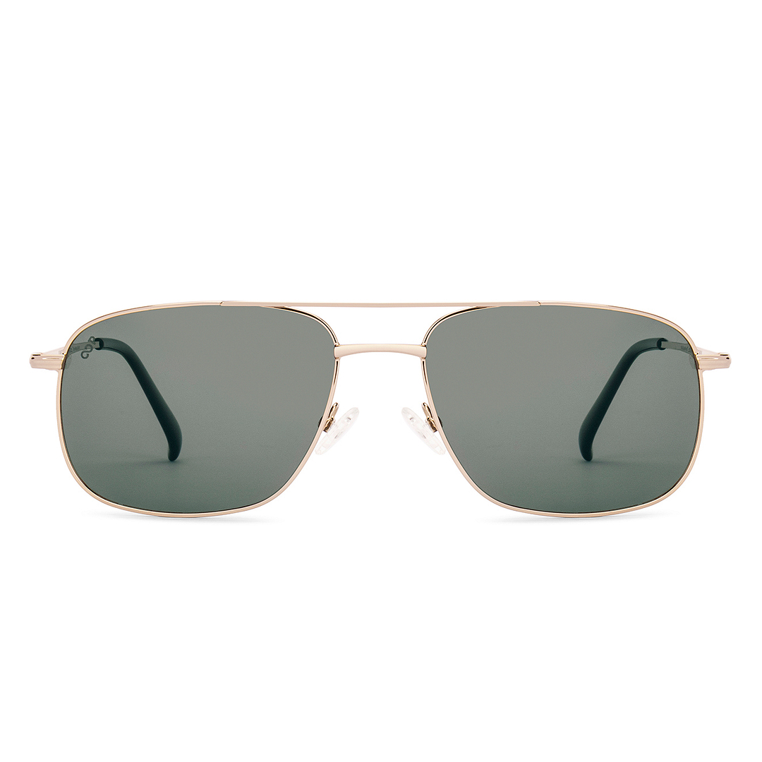 Green Gold Full Rim Rectangle Vincent Chase Polarized Metal VC