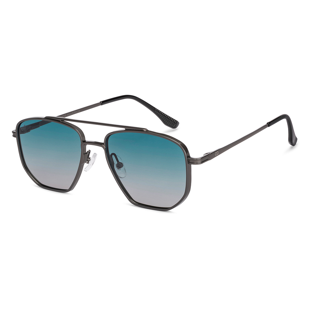 Buy Green Gradient Gunmetal Full Rim Geometric Vincent Chase