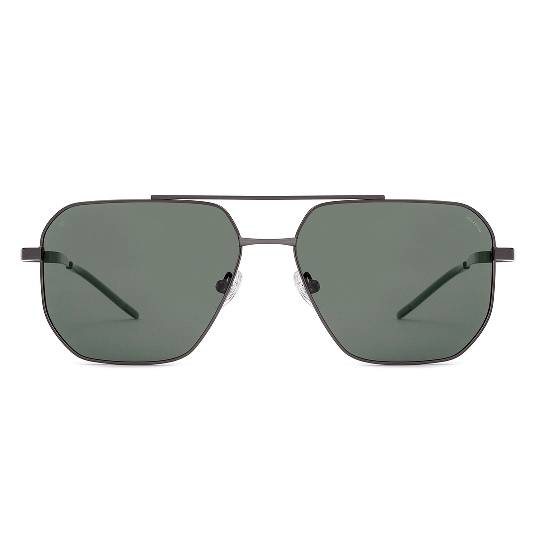Buy Green Gunmetal Full Rim Geometric Vincent Chase Metal S19048