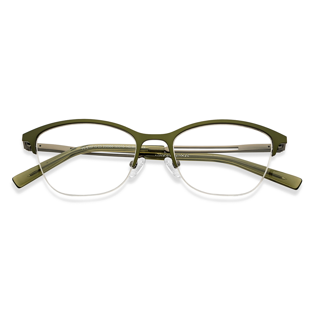 Vincent Chase Online Green Half Rim Cat Eye left side