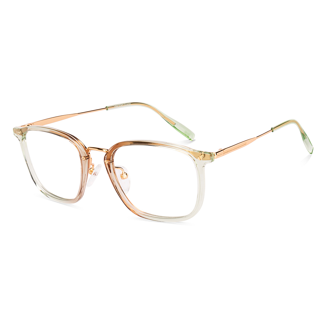 Green Transparent Gold Full Rim Square Vincent Chase Hybrid VC