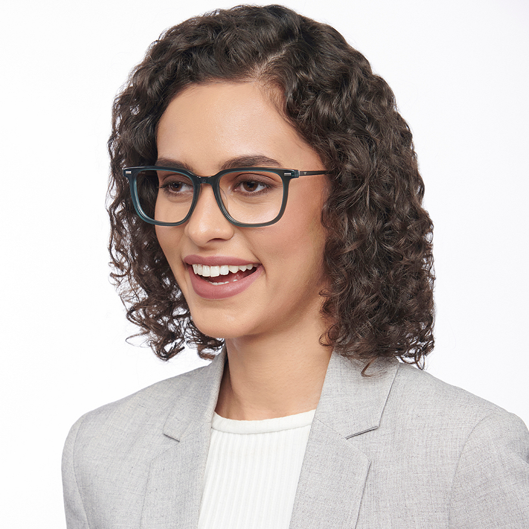 Vincent Chase Online Green Transparent Full Rim Square left side