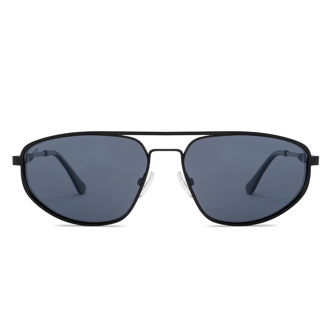 Buy Grey Black Full Rim Rectangle Vincent Chase Polarized METAL