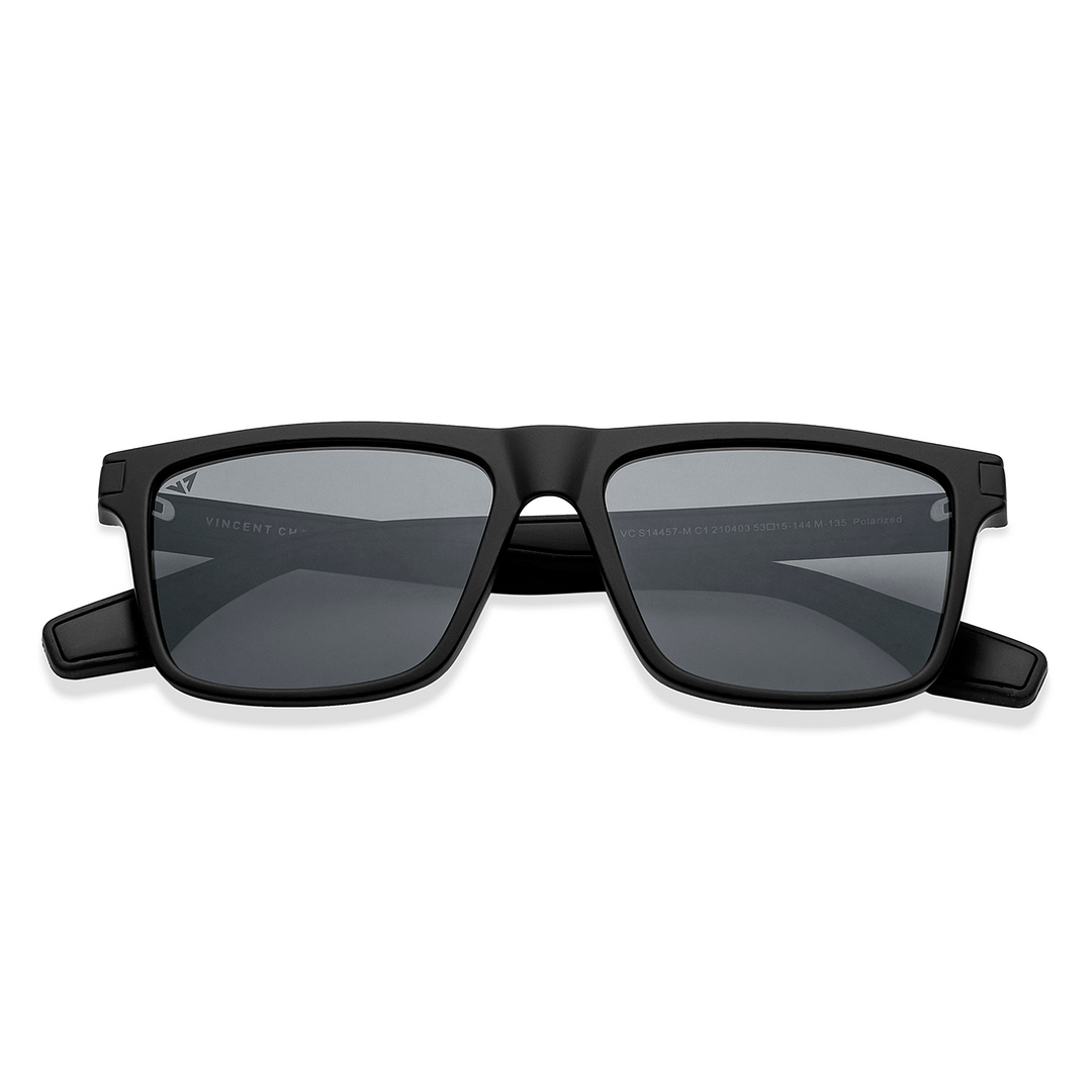Vincent Chase Polarized Black Full Rim Rectangle left side