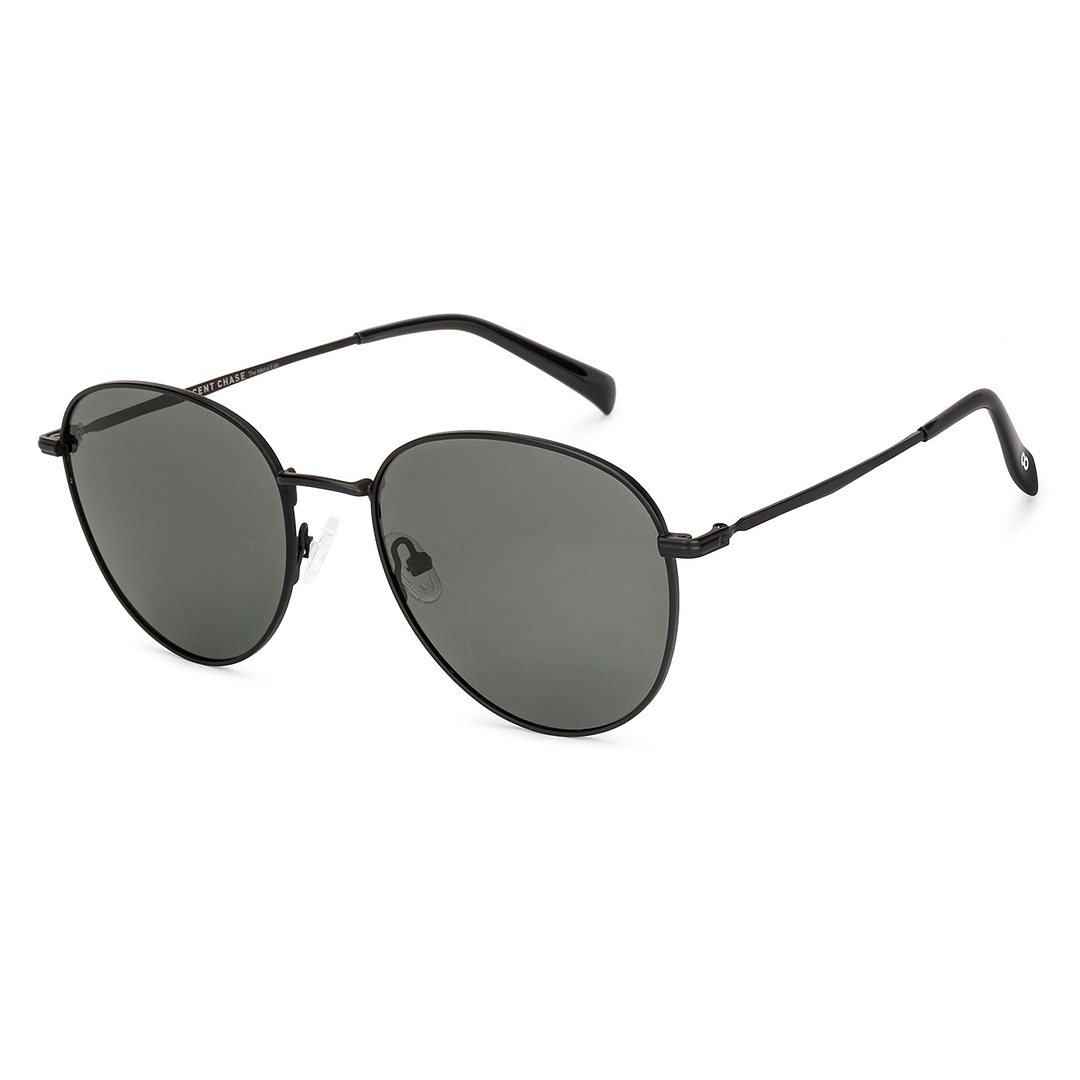 Grey Black Full Rim Round Vincent Chase Polarized Metal VC S18632