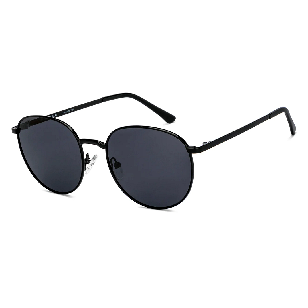 Vincent Chase Polarized Black Full Rim Round right side