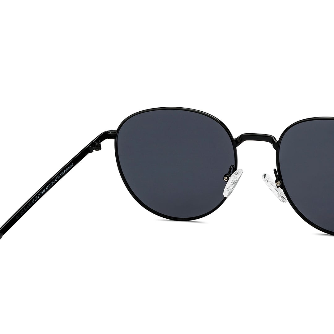Vincent Chase Polarized Black Full Rim Round right side