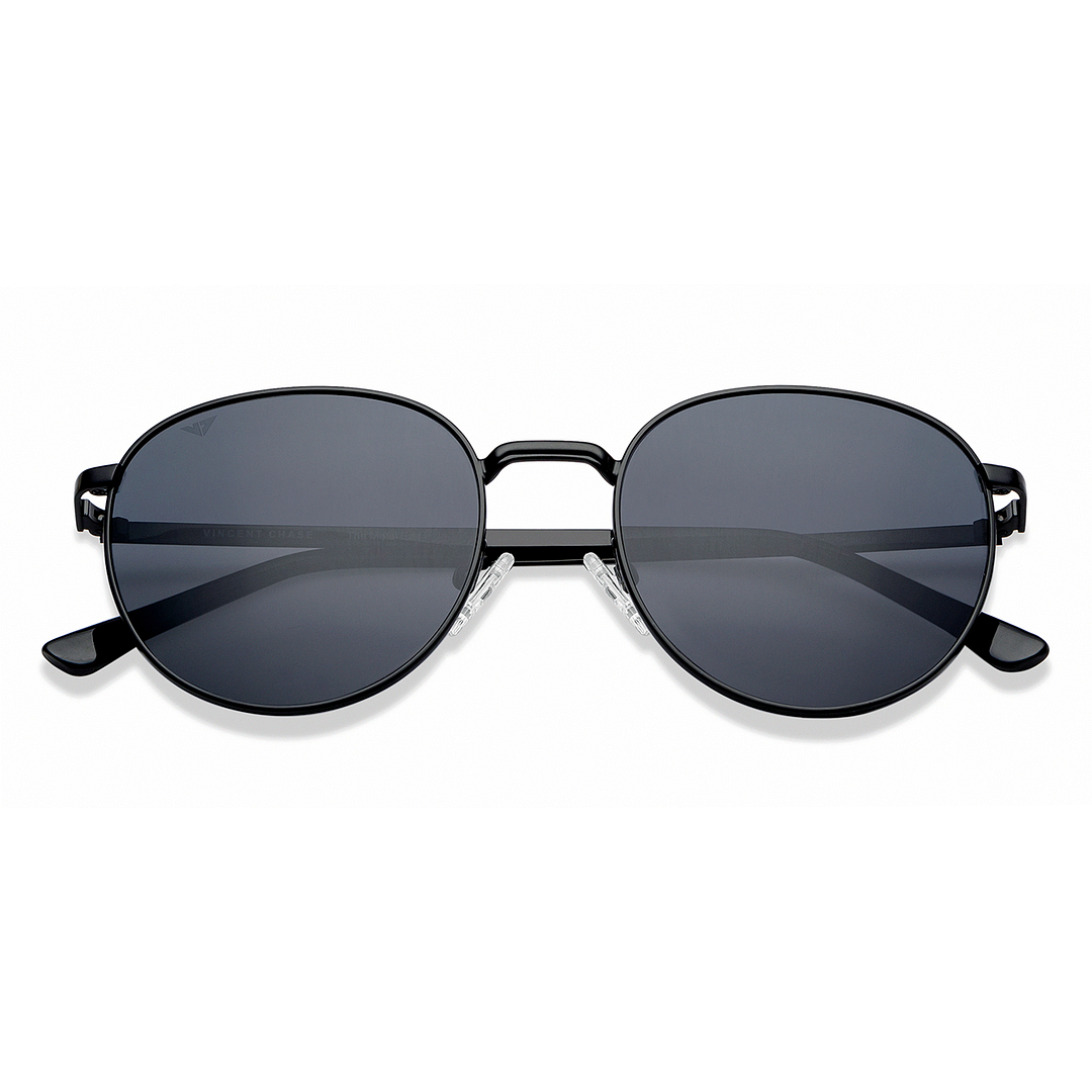 Vincent Chase Polarized Black Full Rim Round right side