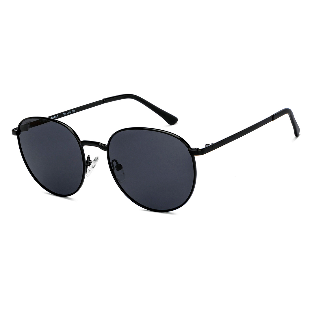Vincent Chase Polarized Black Full Rim Round left side