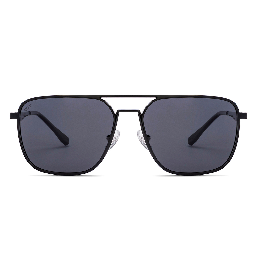 Buy Grey Black Full Rim Square Vincent Chase Polarized VC Sun
