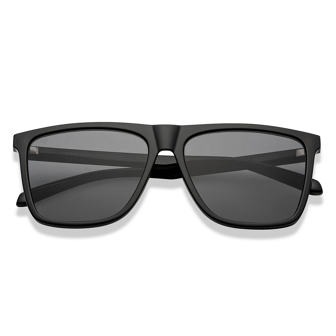 Vincent Chase Black Full Rim Square left side