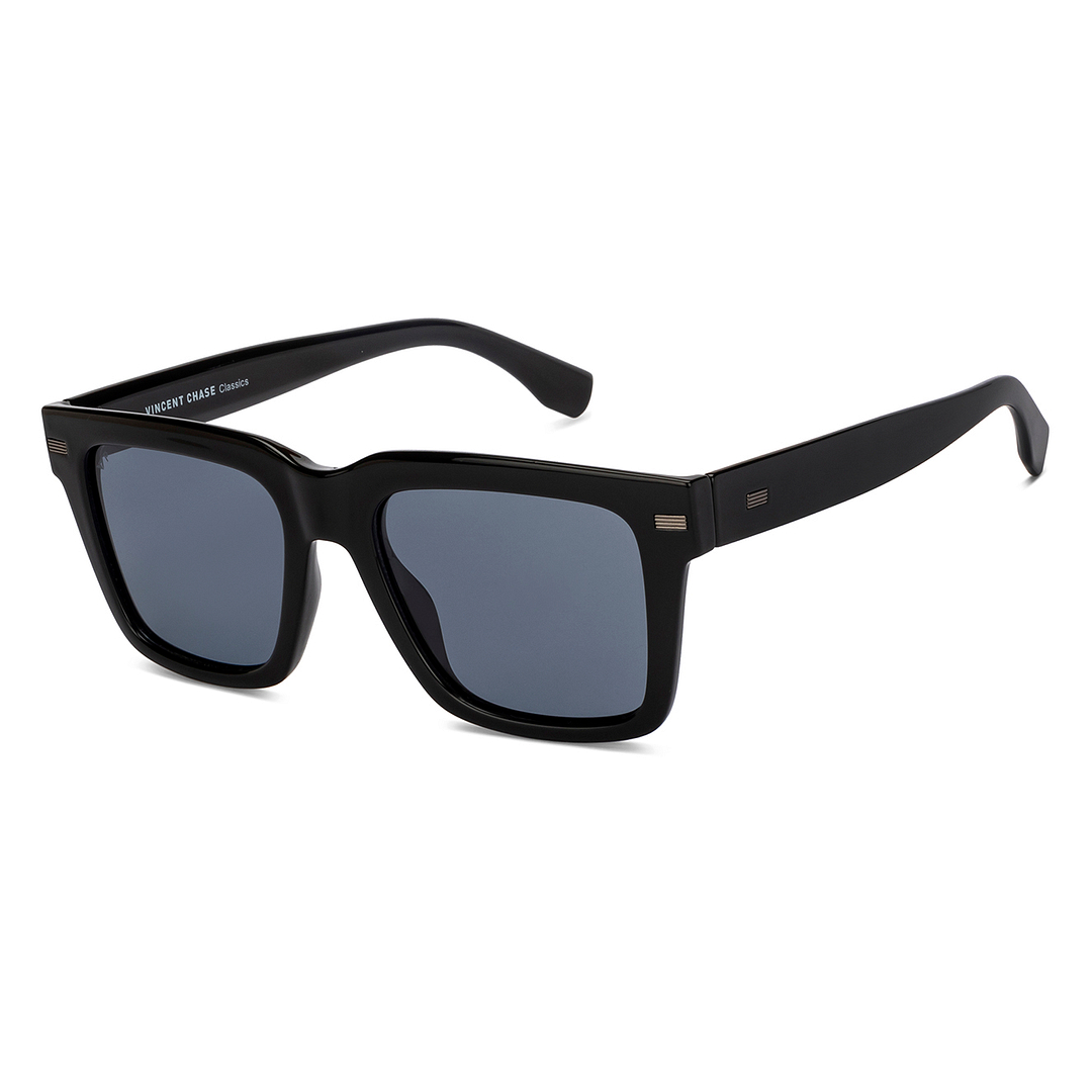 Vincent Chase Polarized Black Full Rim Square left side