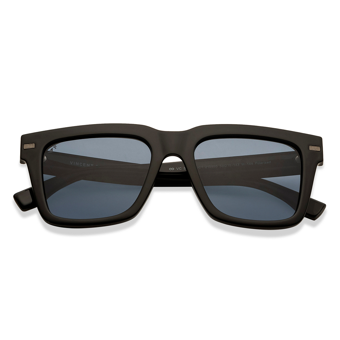 Vincent Chase Polarized Black Full Rim Square left side
