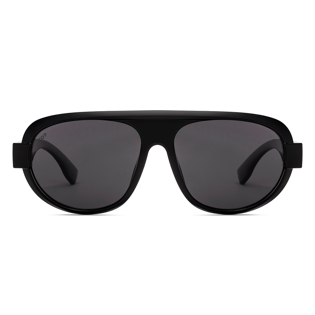 Grey Black Full Rim Square Vincent Chase Polarized VC Sun Non