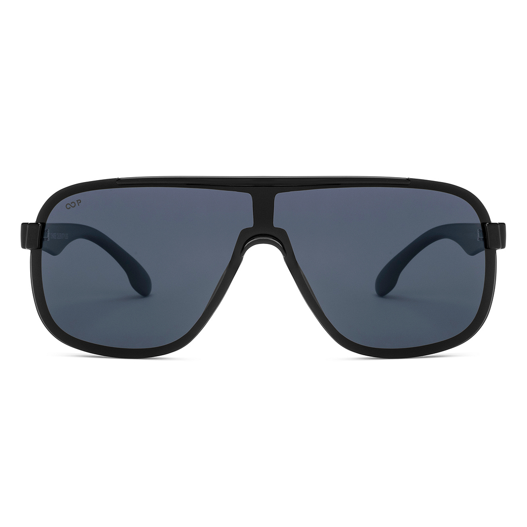 Buy Grey Black Full Rim Square Vincent Chase Polarized VC Sun Non