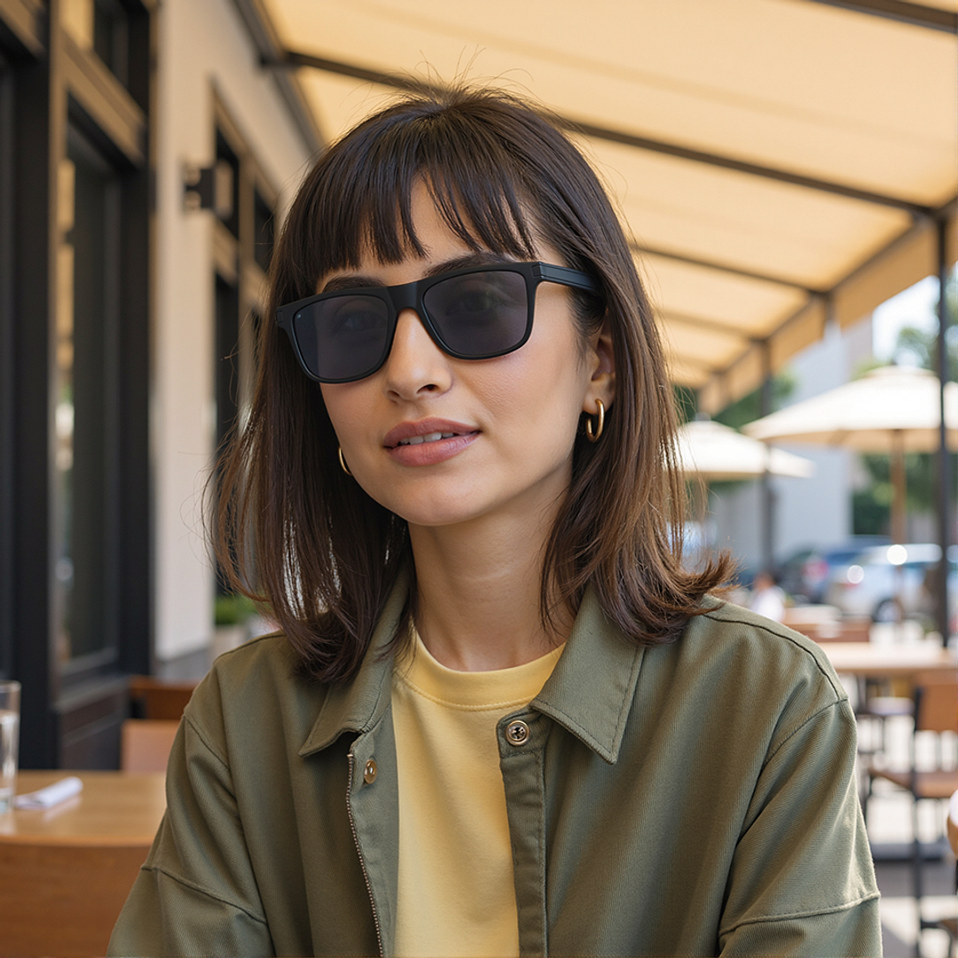 Vincent Chase Polarized Black Full Rim Rectangle right side