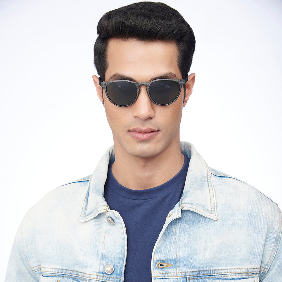 Vincent Chase Polarized Black Full Rim Round left side
