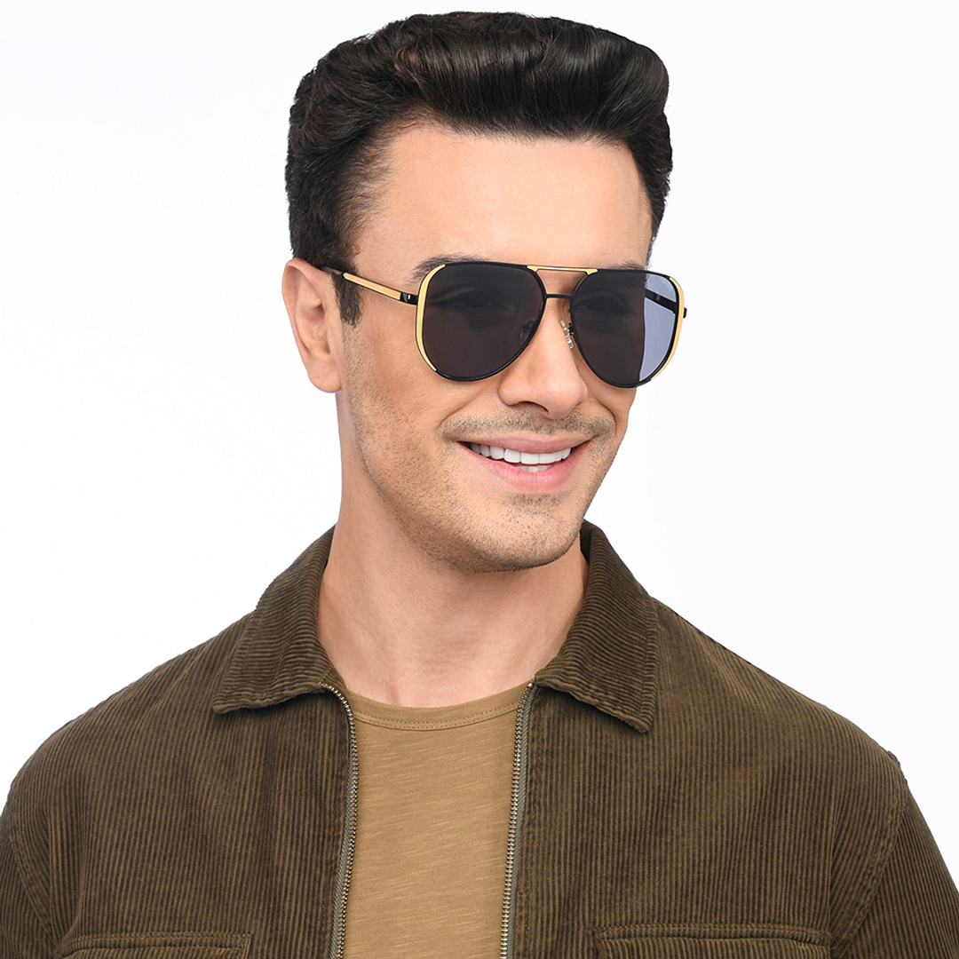Vincent Chase Online Yellow Full Rim Aviator left side