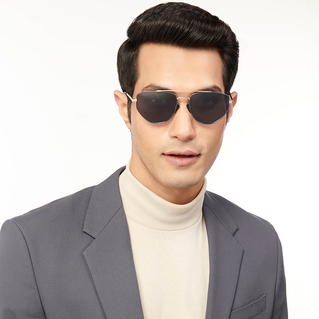 Vincent Chase Online Blue Full Rim Aviator left side