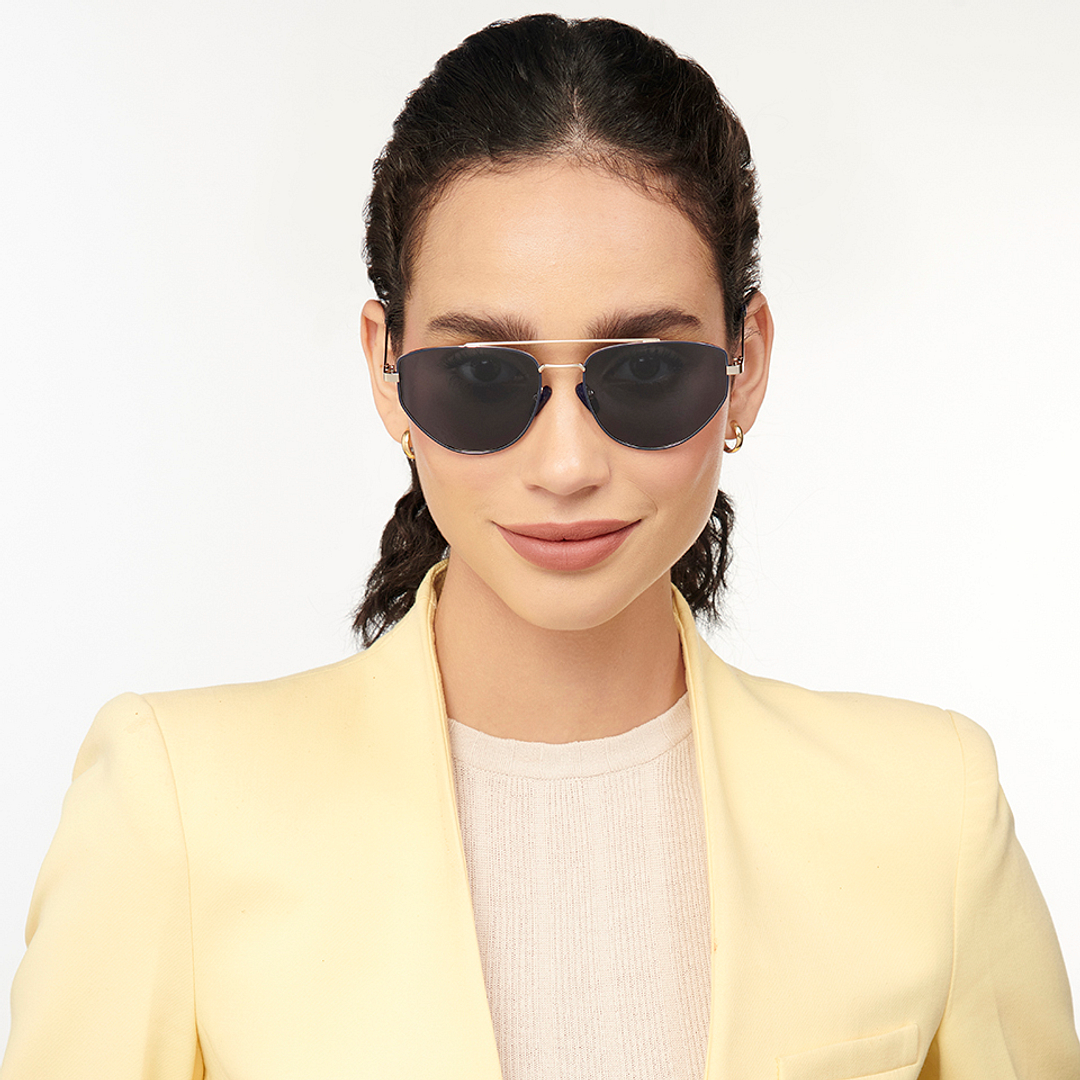 Vincent Chase Online Blue Full Rim Aviator left side