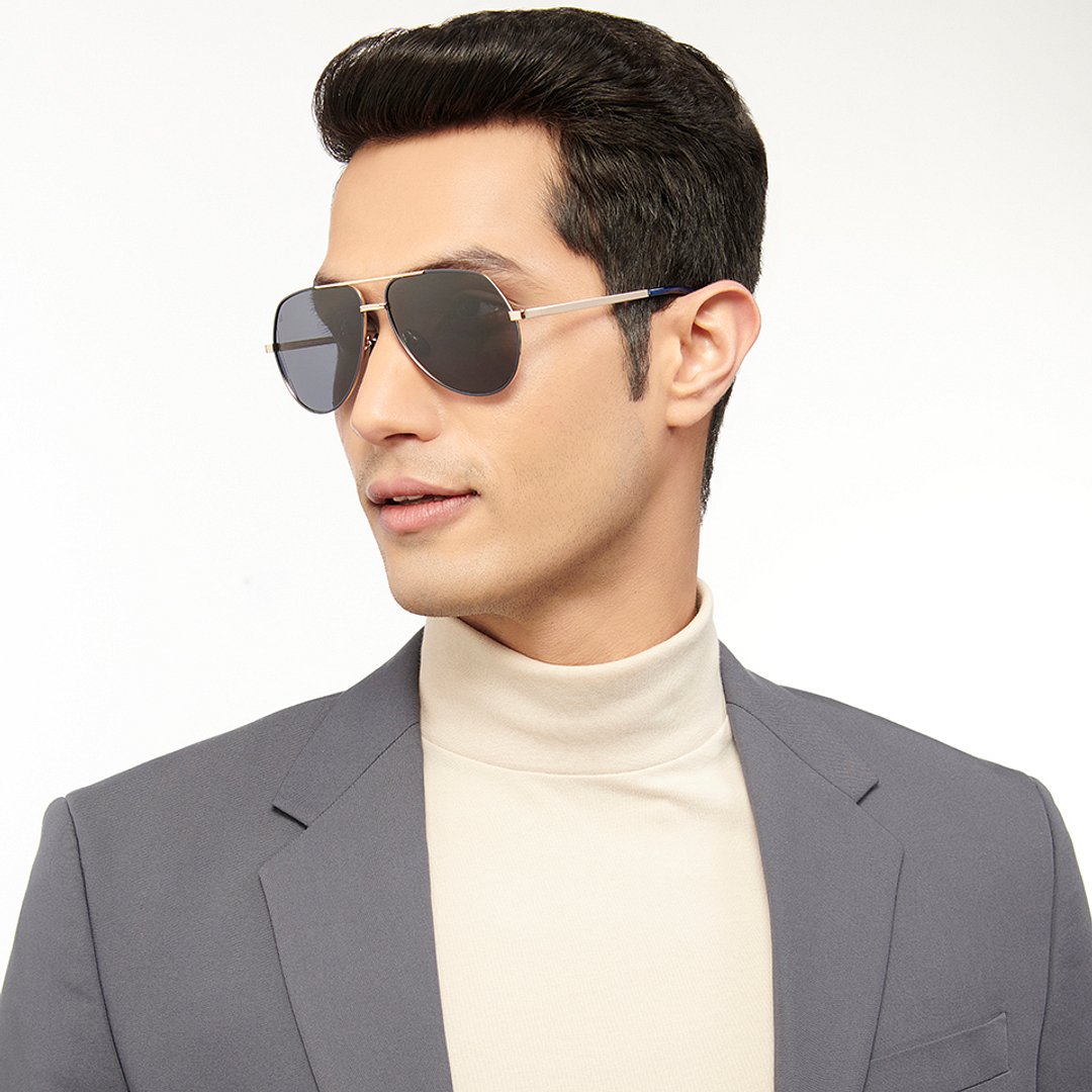 Vincent Chase Online Blue Full Rim Aviator right side