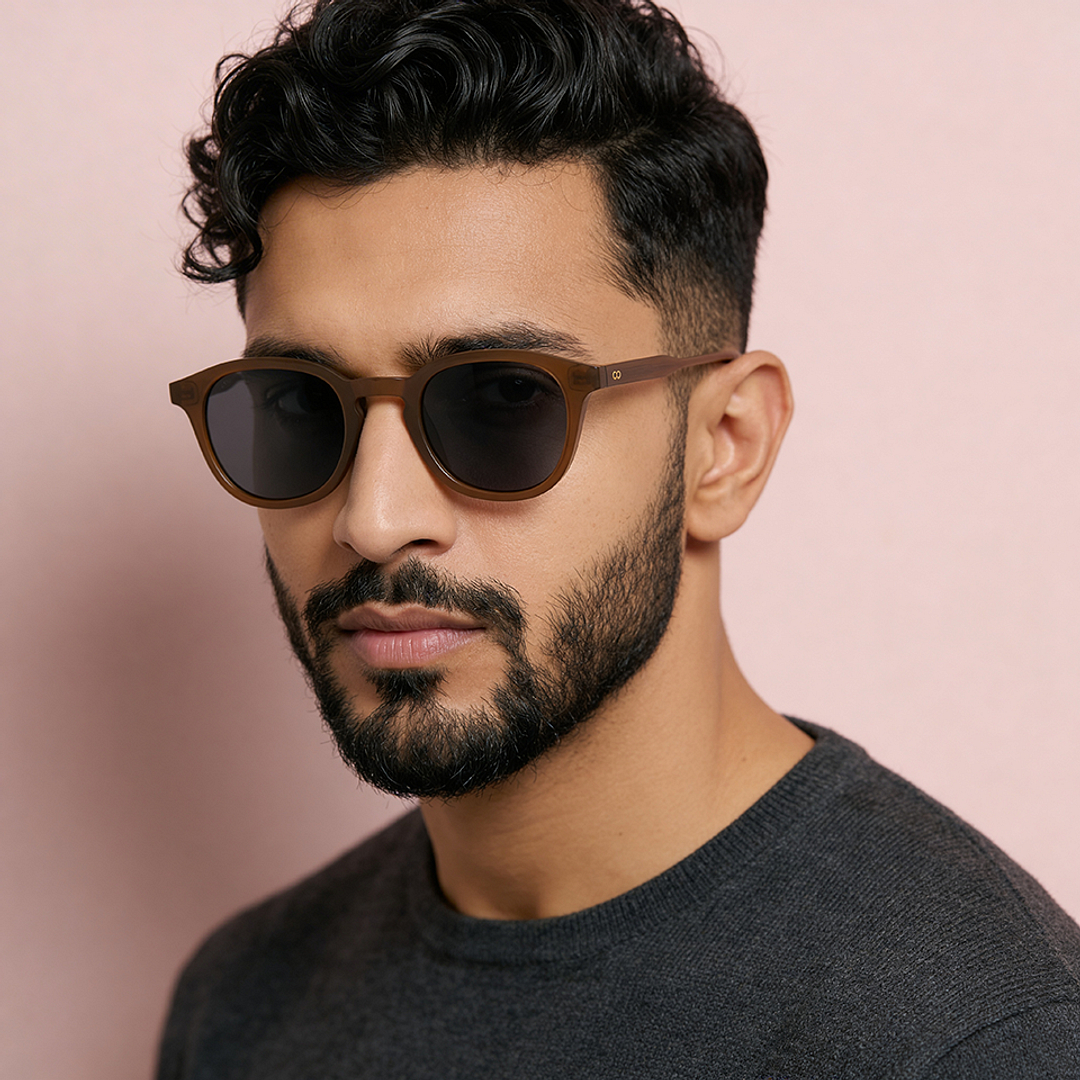 Grey Brown Full Rim Round Vincent Chase Non-metal VC S19139