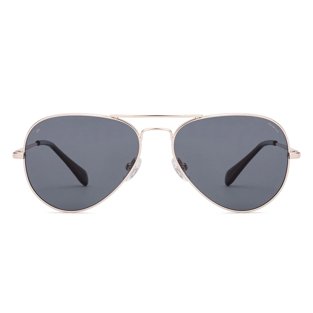 Vincent Chase Polarized Gold Full Rim Aviator right side