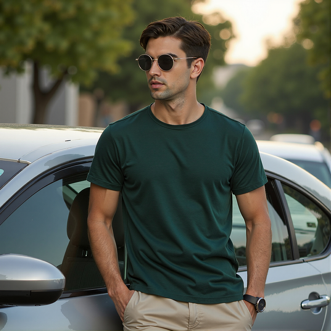 Vincent Chase Polarized Gold Full Rim Round left side