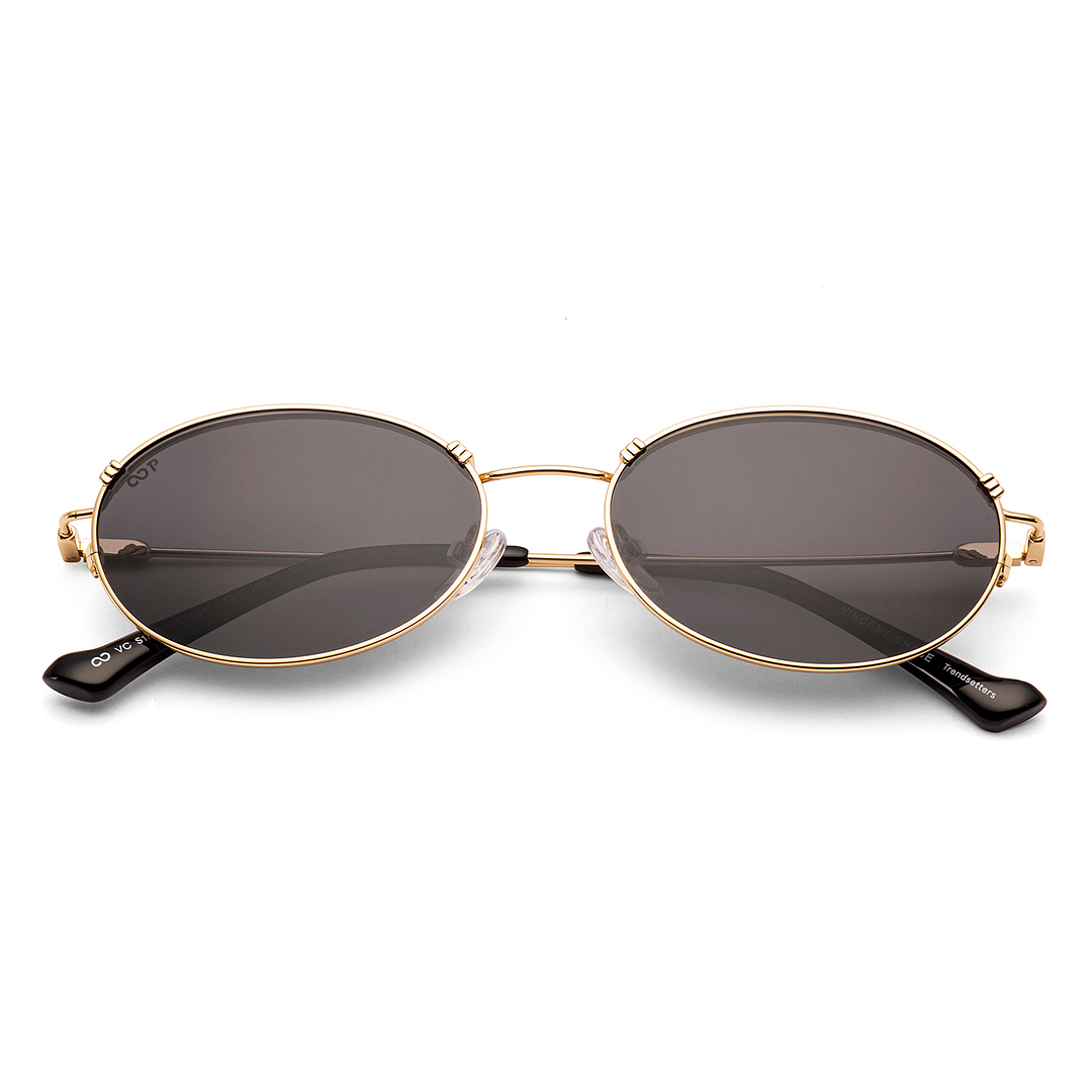Vincent Chase Polarized Gold Full Rim Oval left side