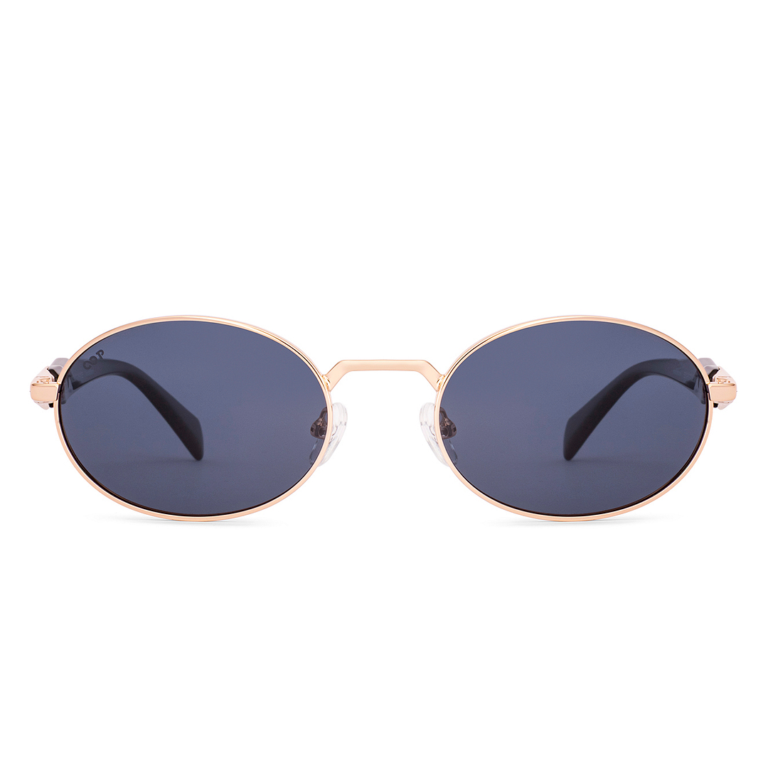 Grey Golden Black Full Rim Oval Vincent Chase Polarized Metal VC