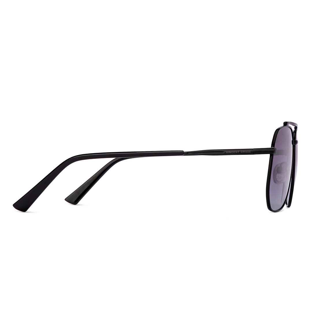 Vincent Chase Polarized Black Full Rim Rectangle left side