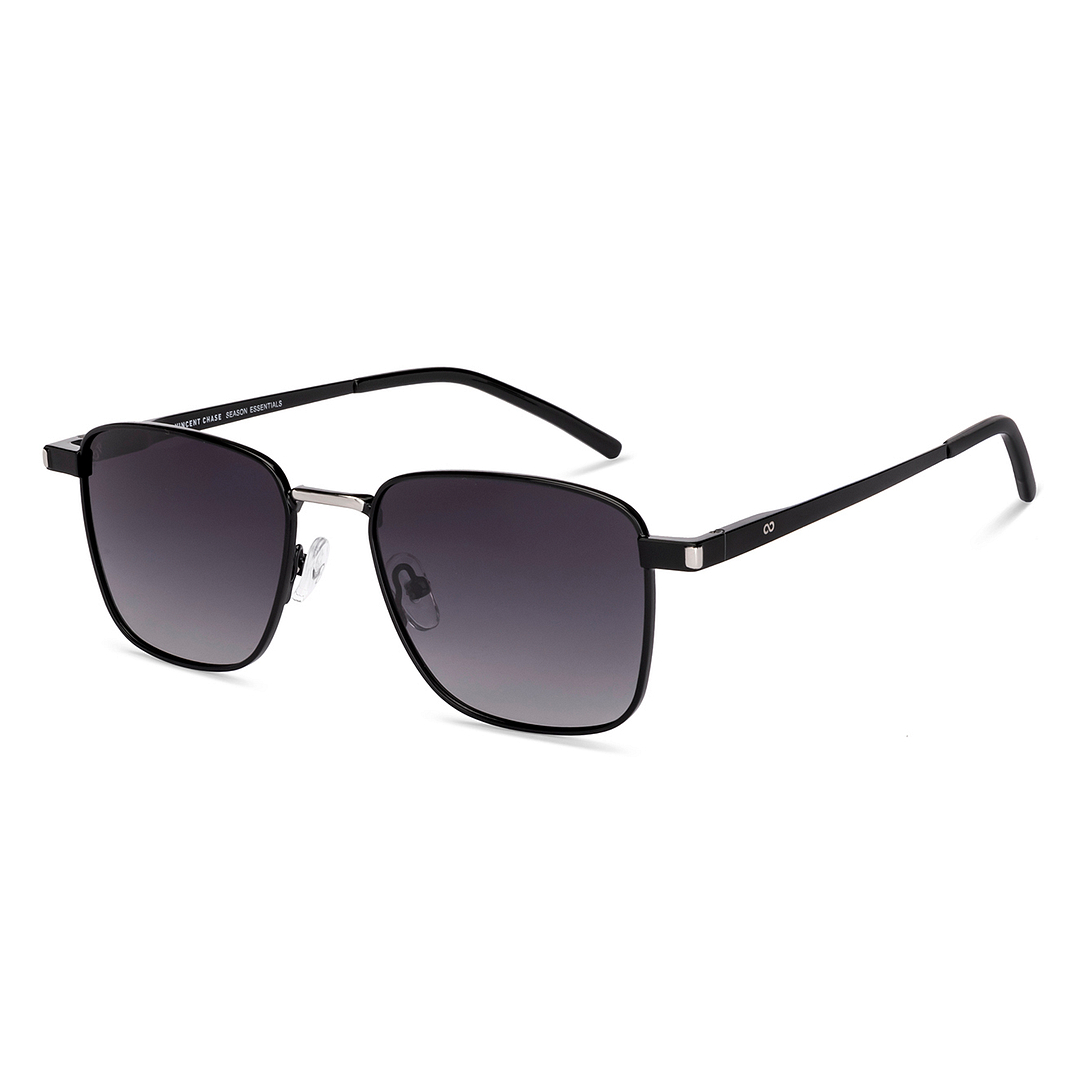 Buy Grey Gradient Black Full Rim Square Vincent Chase Polarized
