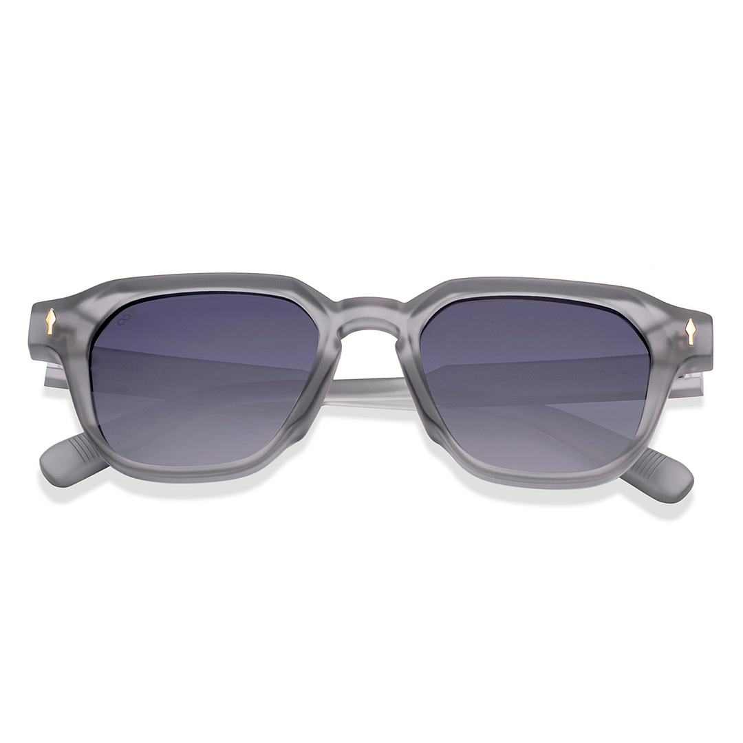 Buy Grey Gradient Gray Full Rim Square Vincent Chase Polarized