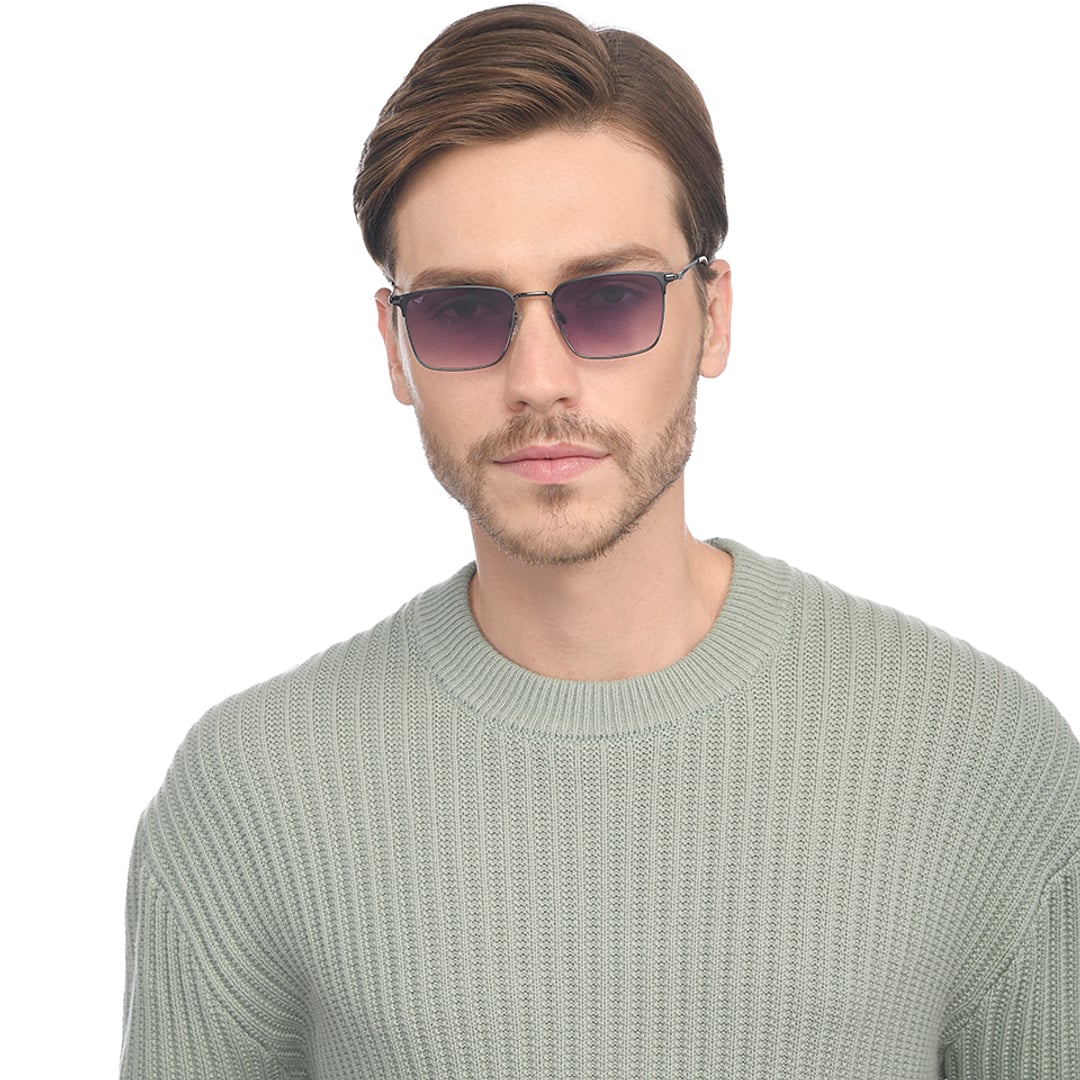 Vincent Chase Gunmetal Full Rim Clubmaster left side